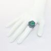 Picture of "Marina" Emerald and Sapphire Ring, 18k Black Gold