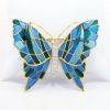 Picture of Cartier Two-Tone 18K Yellow Gold & Platinum Plique-à-Jour Butterfly Brooch