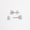 Picture of 14K White Gold & 1.00ct Diamond Solitaire Stud Earrings