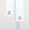 Picture of 14K White Gold & .50ct Diamond Solitaire Stud Earrings