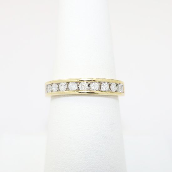 Picture of 14K Yellow Gold & .50ct Channel Set Diamond Band Ring