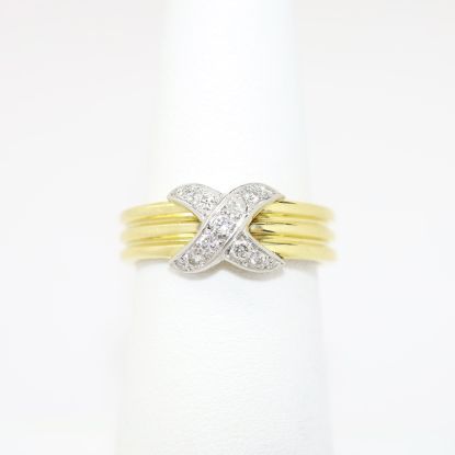 Picture of 18k Gold & Platinum Two-Tone Diamond Fashion Ring