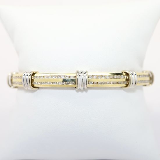Picture of 14K Two-Tone Gold & Diamond Bracelet