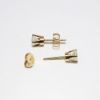 Picture of 14k Yellow Gold & .80ct Diamond Solitaire Stud Earrings