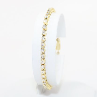 Picture of 14k Yellow Gold & 3.50ct Diamond Tennis Bracelet