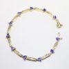 Picture of 14k Yellow Gold, Tanzanite & Diamond Cluster Bracelet