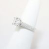 Picture of 14k White Gold, Round Brilliant Cut & Pave Set Diamond Engagement Ring