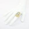 Picture of 14k Yellow Gold, Diamond & Emerald Brutalist Style Ring