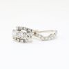 Picture of 14k White Gold, Mid-Century Diamond Bridal Ring Set