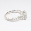 Picture of 14k White Gold & Modified Rectangular Cut Diamond Halo Engagement Ring