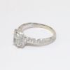 Picture of 14k White Gold & Modified Rectangular Cut Diamond Halo Engagement Ring