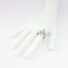 Picture of 14k White Gold, Transitional Round Cut & Cluster Diamond Engagement Ring