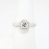 Picture of 18k White Gold & Round Brilliant Cut Diamond Halo Engagement Ring