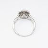 Picture of 14k White Gold, Oval Brilliant Cut & Diamond Cluster Accented Engagement Ring