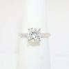Picture of 14k White Gold & Round Brilliant Cut Diamond Solitaire Engagement Ring