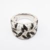 Picture of 18k White Gold with Patterned Black and White Diamond Statement Ring