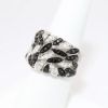 Picture of 18k White Gold with Patterned Black and White Diamond Statement Ring