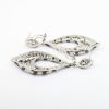 Picture of "Safari" Black and White Pave Diamond Drop Earrings, 18k White Gold