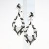 Picture of "Safari" Black and White Pave Diamond Drop Earrings, 18k White Gold