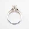 Picture of 14k White Gold, Round Brilliant Cut & Diamond Cluster Accented Engagement Ring