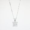 Picture of 14k White Gold Diamond Cluster Pendant Necklace