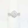 Picture of 14k White Gold & 1.00ct Diamond Cluster Engagement Ring