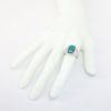 Picture of "Marina" Emerald, Blue Sapphire, and Diamond Ring, 18k White Gold