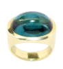 Picture of Oval Cabochon Tourmaline Ring, 14k Yellow Gold