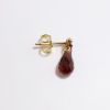 Picture of Briolette Garnet Earrings, 14k Yellow Gold