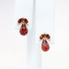 Picture of Briolette Garnet Earrings, 14k Yellow Gold