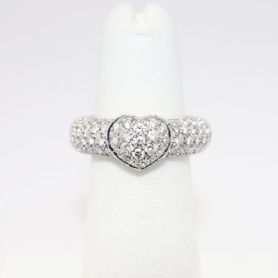 Picture of 1.85ct Diamond Heart Ring, 18k White Gold