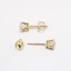 Picture of 0.80ct Round Brilliant Cur Diamond Solitaire Earrings, 14k Yellow Gold