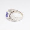 Picture of Tanzanite and Diamond Ring, 14k White Gold
