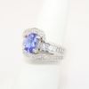 Picture of Tanzanite and Diamond Ring, 14k White Gold