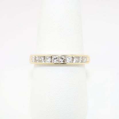 Picture of 1.00ct Square Brilliant Cut Diamond Band, 14k Yellow Gold