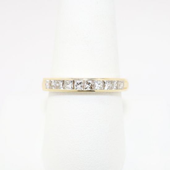 Picture of 1.00ct Square Brilliant Cut Diamond Band, 14k Yellow Gold