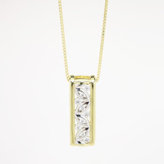 Picture of Diamond Slide Pendant, 14k Two-Tone Gold