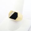 Picture of Diamond and Onyx Men's Ring, 14k Yellow Gold