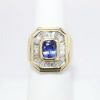 Picture of Tanzanite and Diamond Men's Ring, 14k Yellow Gold