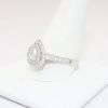 Picture of Pear Cut Diamond Halo Ring, 14k White Gold