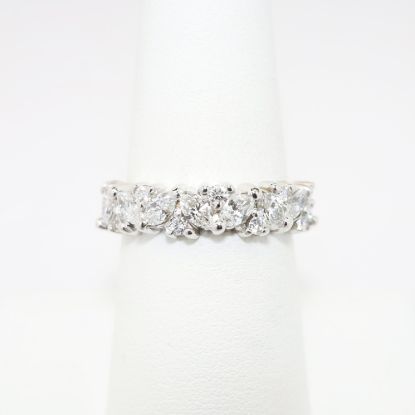 Picture of 1.25ct Diamond Cluster Band Ring, 14k White Gold