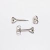 Picture of 0.50ct Round Brilliant Cut Diamond Solitaire Earrings, 14k White Gold