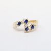 Picture of Sapphire and Diamond Ring, 14k Yellow Gold