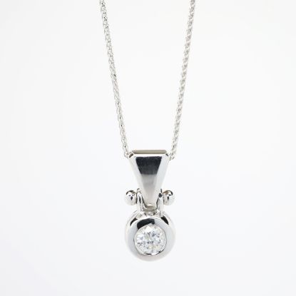 Picture of 0.25ct Diamond Solitaire Pendant, 14k White Gold