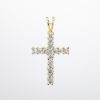 Picture of 0.50 Diamond Cross Pendant, 14k Yellow Gold