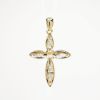 Picture of 0.33ct Diamond Baguette Cross Pendant, 14k Yellow Gold