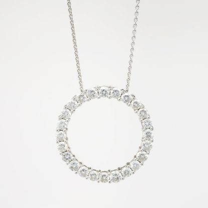 Picture of 2.00ct Diamond Circle Pendant Necklace, 14k White Gold