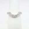 Picture of 0.38ct Diamond Crescent Band Ring, 14k White Gold