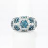 Picture of 3.50ct Blue and White Diamond Ring, 14k White Gold