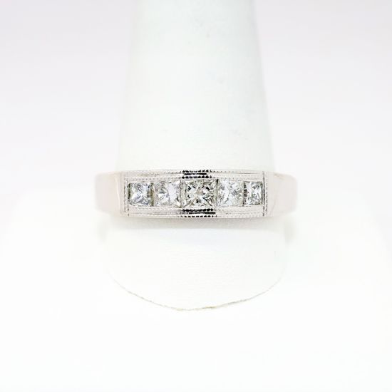 Picture of 1.00ct Diamond Men's Band Ring, 14k White Gold